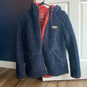 Navy L.L. Bean Mountain Pile Fleece jacket